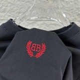 Balenciaga 26SS Classic Embroidered Logo T-shirt Unisex Loose Casual Short Sleeve