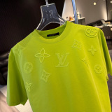 Louis Vuitton Fashion Embroidery LogoT girl Unisex Loose Casual Short Sleeve