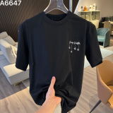 Louis Vuitton 26SS Classic Embroidered Logo T-shirt Unisex Loose Casual Short Sleeve