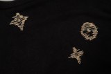 Louis Vuitton Fashion Embroidered Round Neck T-shirt Unisex Loose Casual Short Sleeve