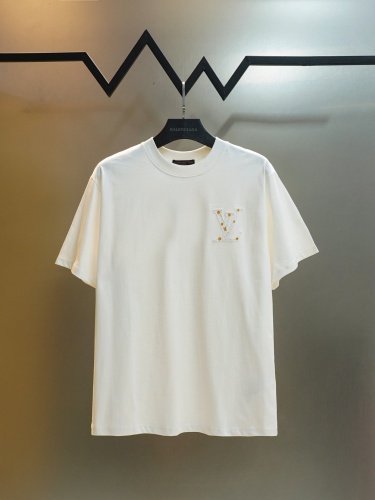 Louis Vuitton 26SS Fashion Embroidered Logo Short Sleeve Couple Casual Versatile T-shirt