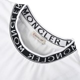 Moncler Fashion Logo Letter Collar Short Sleeve Couple Loose Casual T-shirt
