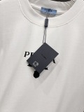 Prada 26SS Fashion 3D Logo Printed Water Washed Short Sleeve Couple's Casual Versatile T-shirt