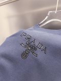 Prada 26SS Fashion 3D Logo Printed Water Washed Short Sleeve Couple's Casual Versatile T-shirt