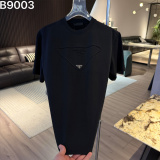Prada Classic Embroidery LogoT girl Unisex Loose Casual Short Sleeve