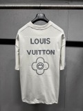 Louis Vuitton 26SS Classic Embroidered Logo T-shirt Unisex Loose Casual Short Sleeve