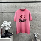 Balenciaga 26SS Classic Logo Printed Washed T-shirt Unisex Loose Casual Short Sleeve