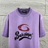 Balenciaga 26SS Classic Logo Printed Washed T-shirt Unisex Loose Casual Short Sleeve