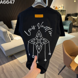 Louis Vuitton 26SS Classic Embroidered Logo T-shirt Unisex Loose Casual Short Sleeve