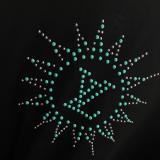 Louis Vuitton 26SS Fashion 3D Hot Bead Diamond Logo Short Sleeve Couple Casual Washed T-shirt