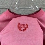 Balenciaga 26SS Classic Embroidered Logo T-shirt Unisex Loose Casual Short Sleeve
