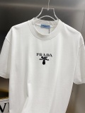 Prada 26SS Fashion 3D Logo Printed Water Washed Short Sleeve Couple's Casual Versatile T-shirt