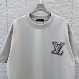 Louis Vuitton 26SS Fashion Embroidered Short Sleeve Couple's Casual Versatile T-shirt