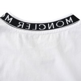 Moncler Fashion Logo Letter Collar Short Sleeve Couple Loose Casual T-shirt