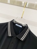 Prada Classic Embroidered Crown Logo Casual Polo Shirt