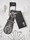 Chrome Hearts Fashion Embroidered Round Neck T-shirt Unisex Loose Casual Short Sleeve