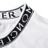 Moncler Fashion Logo Letter Collar Short Sleeve Couple Loose Casual T-shirt