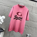Balenciaga 26SS Classic Logo Printed Washed T-shirt Unisex Loose Casual Short Sleeve