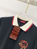Gucci Classic Embroidered Bell Logo Casual Versatile Polo Shirt