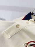 Gucci Classic Embroidered Bell Logo Casual Versatile Polo Shirt