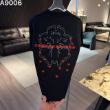 Chrome Hearts Fashion Heavy Industry Embroidery LogoT girl Unisex Loose Casual Short Sleeve
