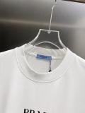 Prada 26SS Fashion 3D Logo Printed Water Washed Short Sleeve Couple's Casual Versatile T-shirt