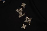 Louis Vuitton Fashion Embroidered Round Neck T-shirt Unisex Loose Casual Short Sleeve