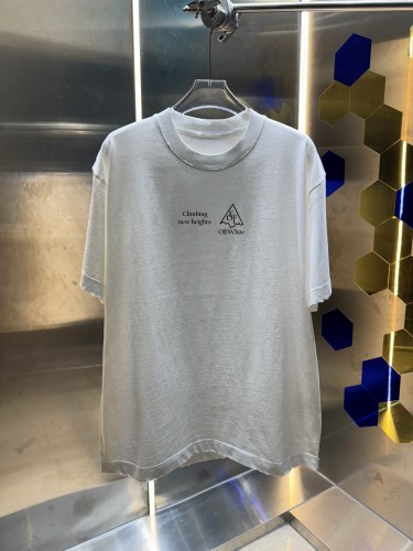Off White 26SS Classic Arrow Cotton Printed Short Sleeve Couple Casual Washed T-shirt