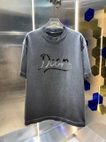 Dior 26SS Classic Logo Printed Short Sleeve Couple Casual Washed T-shirt