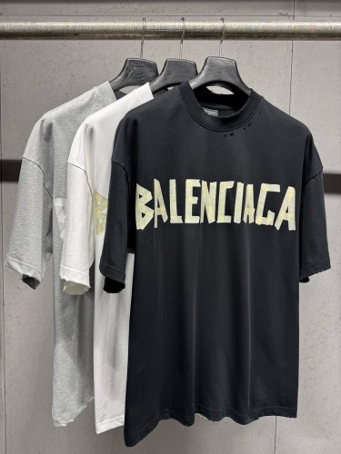 Balenciaga 26SS Classic Logo Printed T-shirt Unisex Loose Casual Short Sleeve
