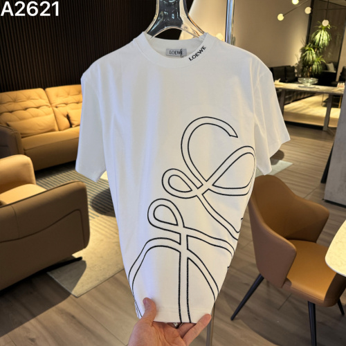 Loewe 26SS Classic Embroidered Logo T-shirt Unisex Loose Casual Short Sleeve