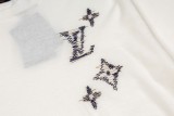 Louis Vuitton Fashion Embroidered Round Neck T-shirt Unisex Loose Casual Short Sleeve