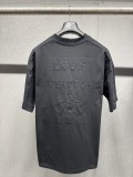 Louis Vuitton 26SS Classic Embroidered Logo T-shirt Unisex Loose Casual Short Sleeve