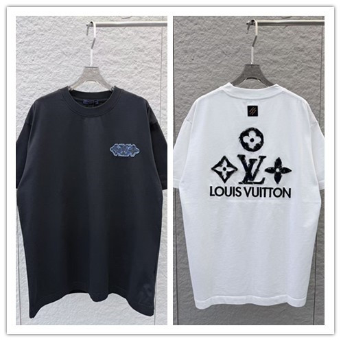 Louis Vuitton 26SS Fashion Embroidered Cowboy Patch Short Sleeve Couple Casual Versatile T-shirt