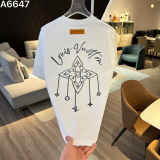 Louis Vuitton 26SS Classic Embroidered Logo T-shirt Unisex Loose Casual Short Sleeve