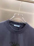 Prada 26SS Fashion 3D Logo Printed Water Washed Short Sleeve Couple's Casual Versatile T-shirt