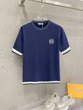 Loewe 26SS Classic Embroidered Logo Casual Versatile Round Neck Short Sleeve Set