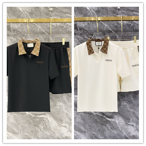 Gucci 26SS Classic Embroidered Logo Casual Short Sleeve Polo Set
