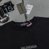 Balenciaga 26SS Classic Hot Diamond Logo Round Neck T-shirt Unisex Casual Loose Short Sleeve