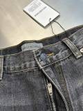 Balenciaga Fashion Embroidered Logo Loose Jeans