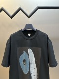 Bottega Veneta Fashion Abstract Art Printed Short Sleeve Unisex Casual Versatile T-shirt