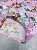 Gucci Fashion Versatile Full Floral Printed Casual Loose Short Sleeve Shirt