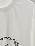 Louis Vuitton Fashion Logo Horse Print T-shirt Couple Casual Versatile Short Sleeve