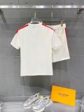 Moncler 26SS Classic Embroidered Logo Casual Versatile Round Neck Short Sleeve Set