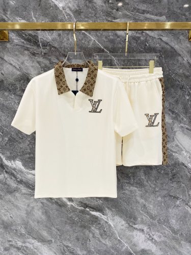 Louis Vuitton 26SS Classic Embroidered Logo Casual Short Sleeve Polo Shirt Set