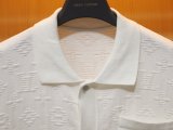 Louis Vuitton Fashion Logo Jacquard Casual Versatile Knitted Short Sleeve Polo Shirt