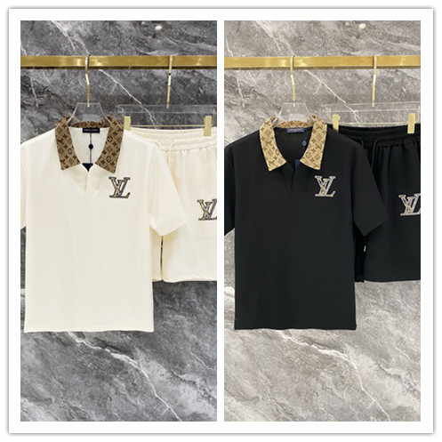 Louis Vuitton 26SS Classic Embroidered Logo Casual Short Sleeve Polo Shirt Set