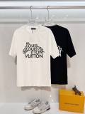 Louis Vuitton Personalized Logo Printed T-shirt Couple Casual Versatile Short Sleeve