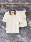 Gucci 26SS Classic Embroidered Logo Casual Short Sleeve Polo Set