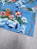 Gucci Fashion Versatile Full Floral Printed Casual Loose Short Sleeve Shirt